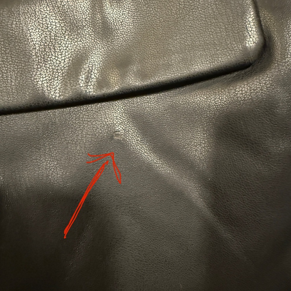 NEW LAMARQUE Avani Top in Black Vegan Leather Strapless Zip Front Shirt XS - Picture 8 of 8